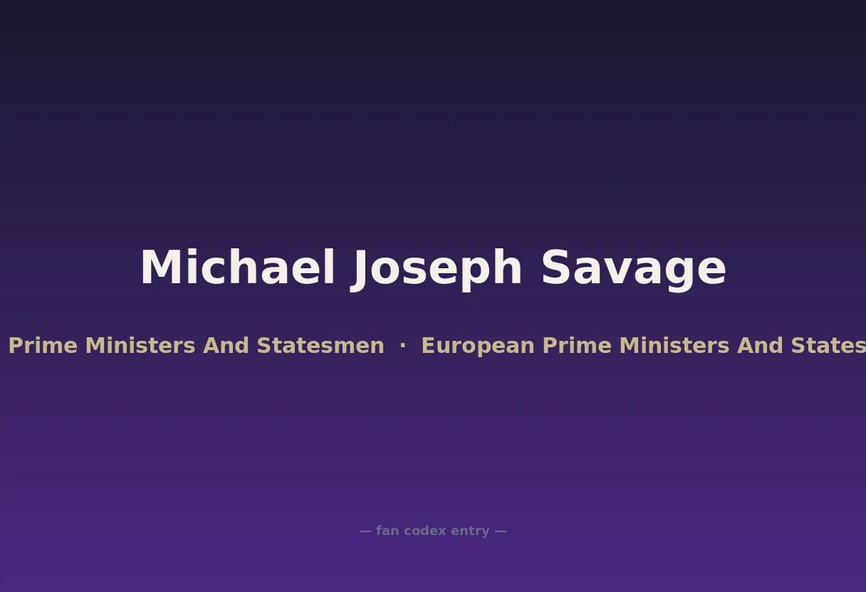 Michael Joseph Savage